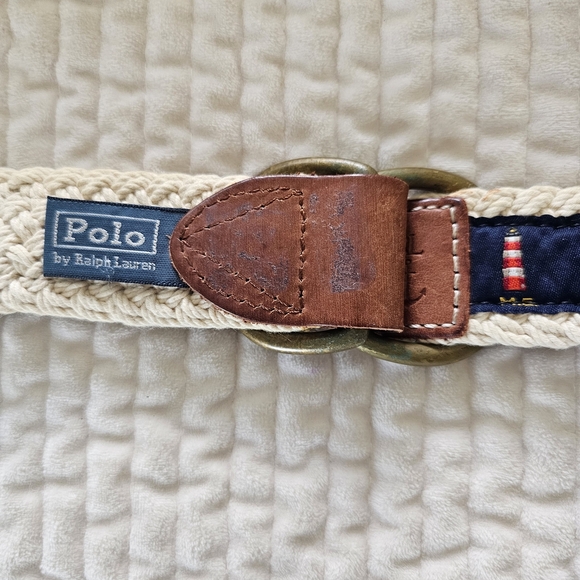 Polo by Ralph Lauren Nautical Belt - Navy and Brown 40 Inches - Picture 4 of 5